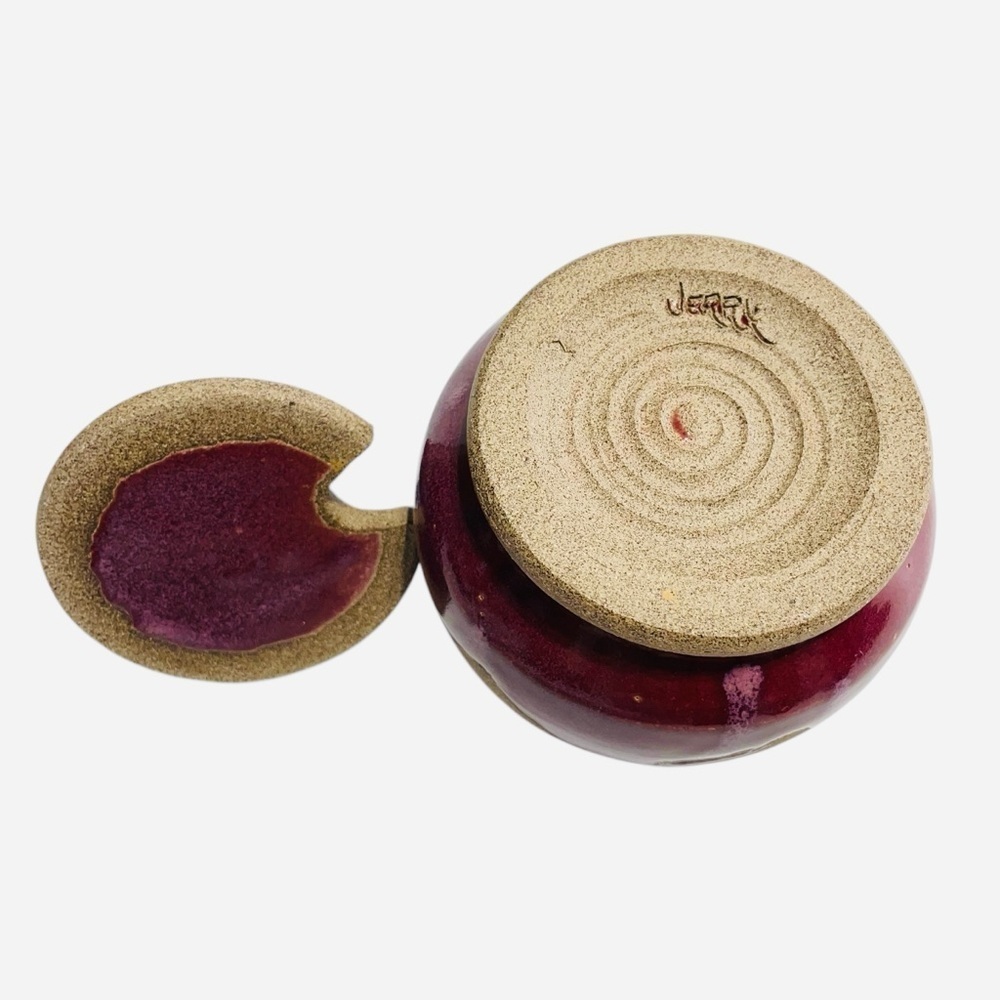 Stoneware Mushroom Lidded Storage Jar, Honey Jar, Sugar Jar, Jam Jar, Salt Jar - Picture 8 of 10
